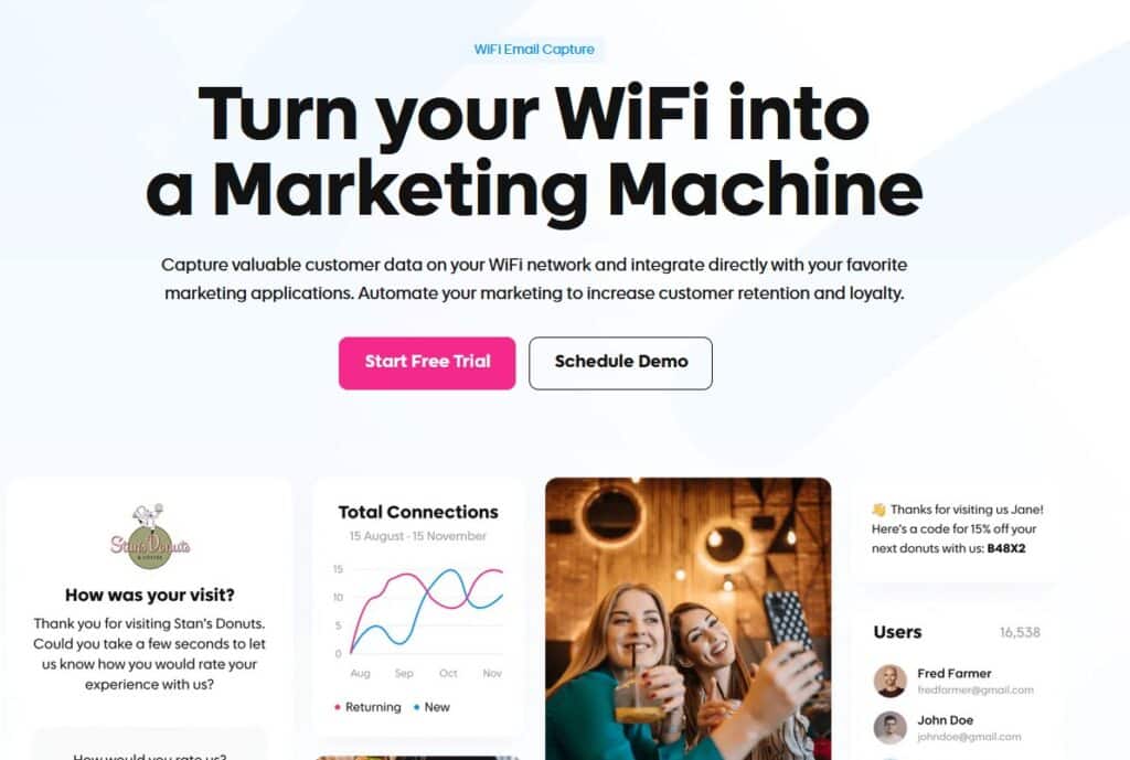 MyPlace, the best WiFi marketing tool for captive portals.