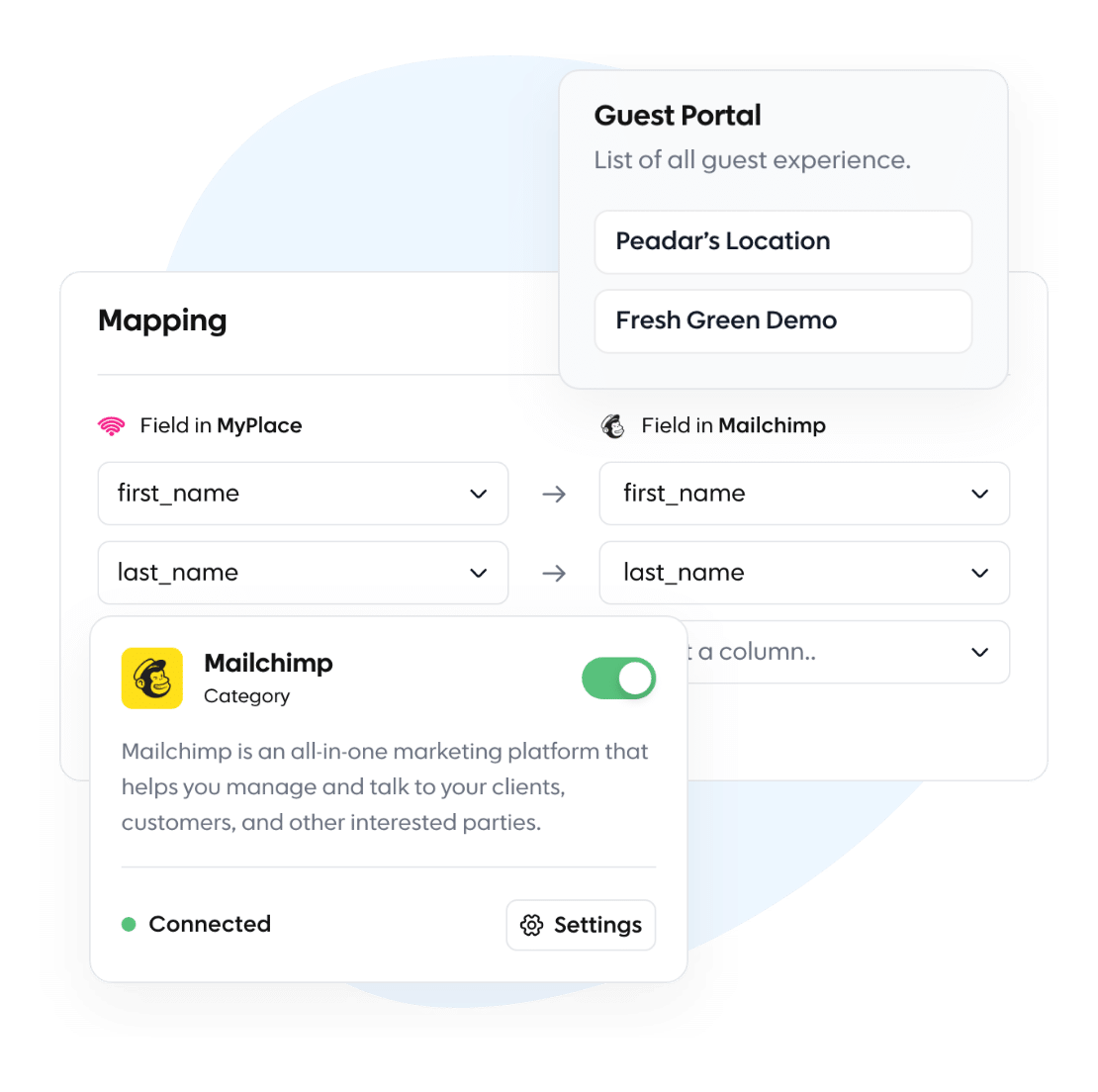 Screenshot comparing MyPlace and Cloud4Wi highlighting their focus
