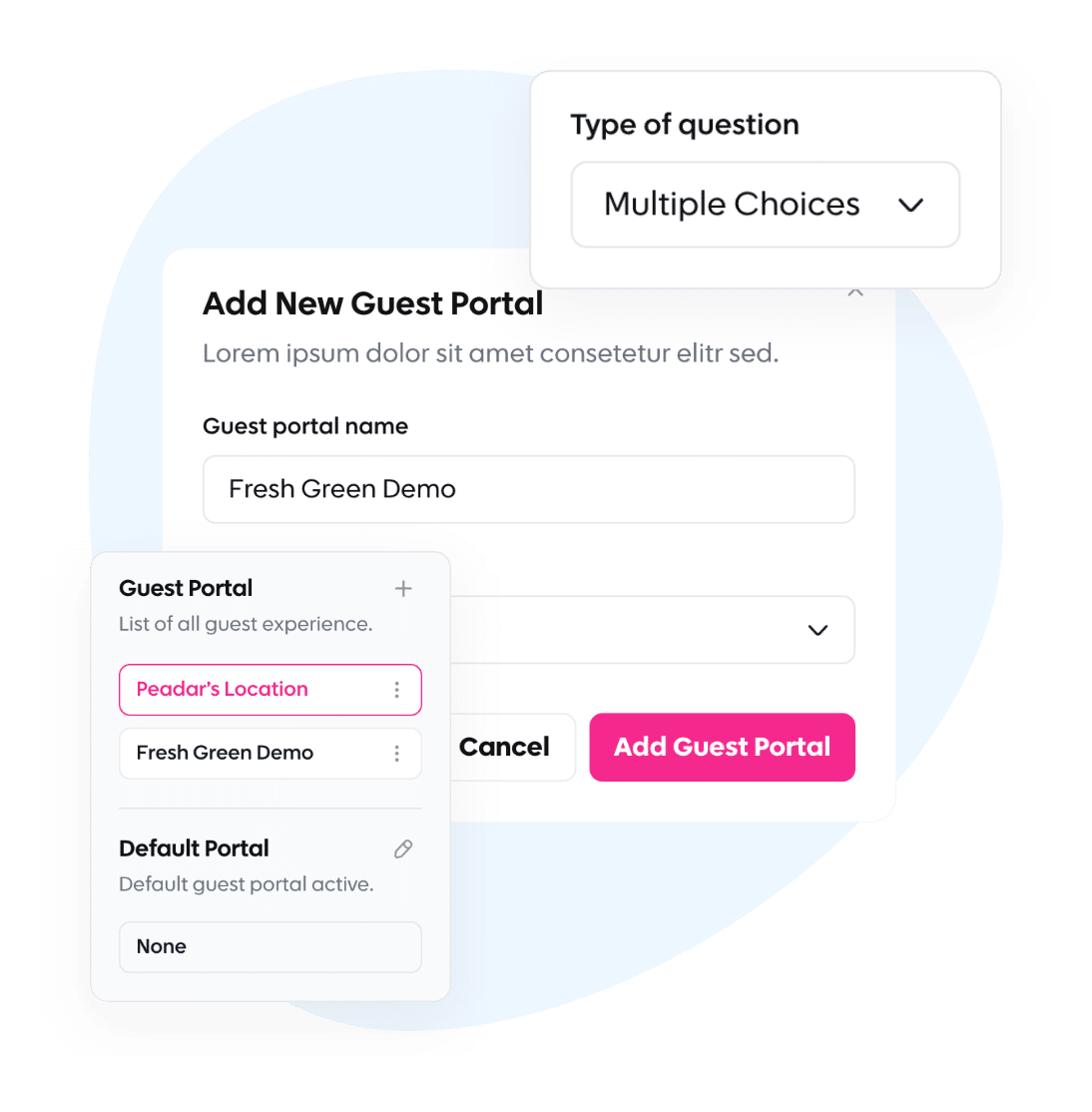 MyPlace’s customizable guest portal creation interface