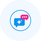 AI powered smart replies icon
